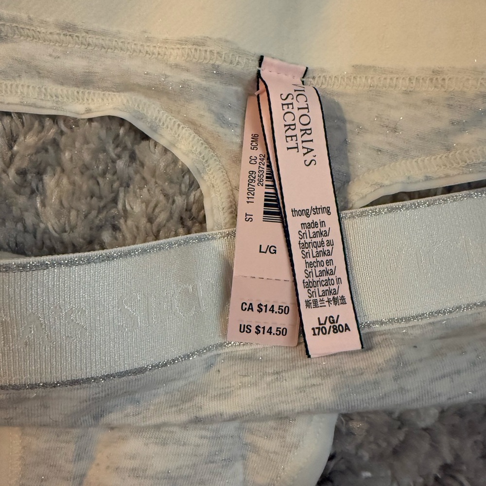 Victoria’s Secret Sparkly Logo Thong 2pc Bundle - Picture 3 of 7